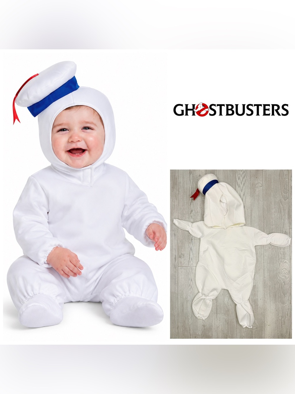 Ghostbusters stay puft marshmallow man Halloween costume outfit Cosplay dress up
